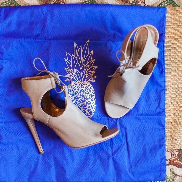 AQUAZZURA Ari 105 metallic leather sandals | NET-A-PORTER Aquazzura Jade 105 Leather Sandals